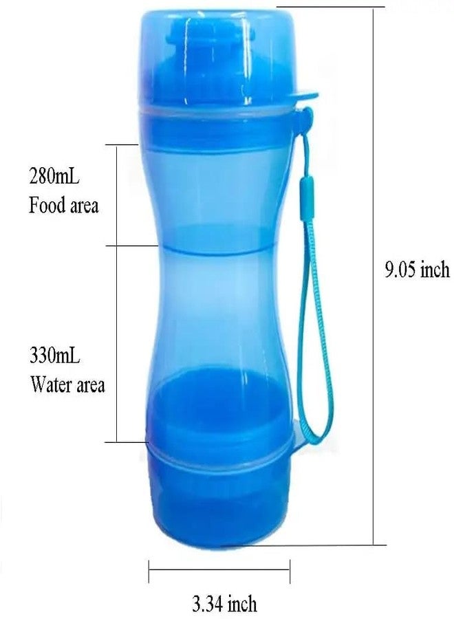 Cyrox Water Bottle for Dogs and Cats for Feeding and Drinking with Dual Compartments, Leakproof BPA Free Pet Snack Cup for Hiking, Camping and Travel Use (1Pcs) - Image 2